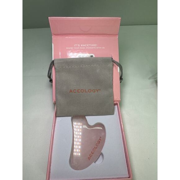 ACEOLOGY ROSE QUART GAU DHA FACIAL+‎ REVIVE FACE &BODY ICE ROLLER BNIB - Picture 3 of 10